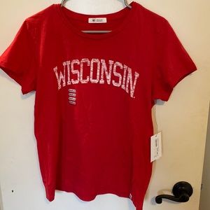 47 Womens Wisconsin T-shirt in Red. Size M. New with tags.